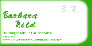 barbara mild business card
